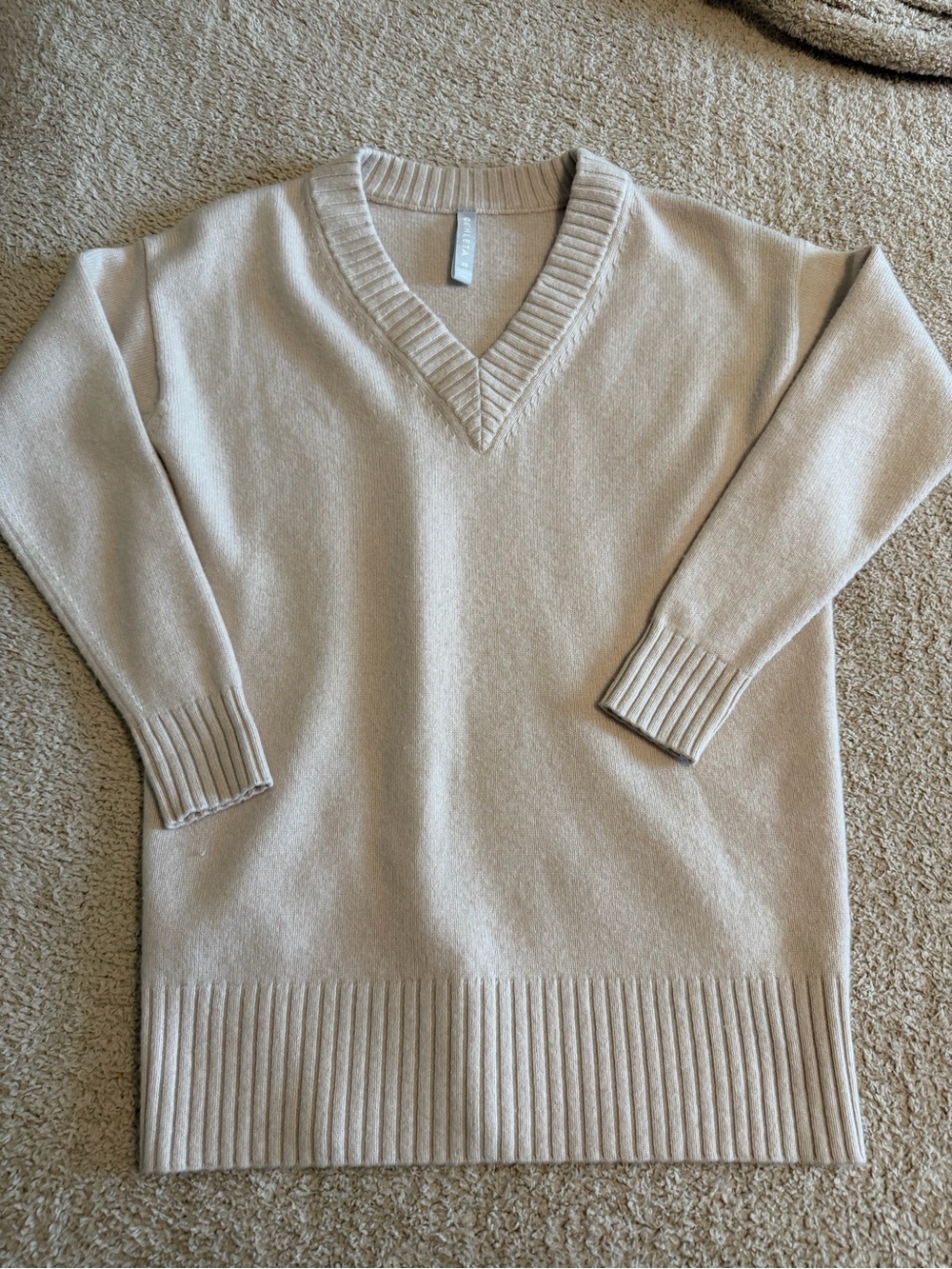 Athleta Light Pink V-Neck Tunic Sweater - Size XS